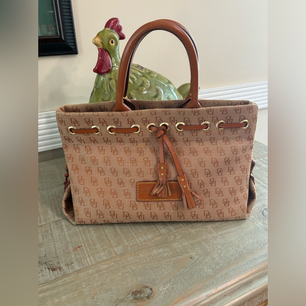 Dooney & Bourke Vintage Monogram Canvas Satchel - EUC